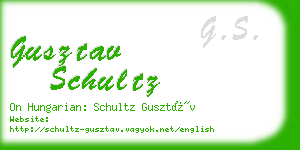 gusztav schultz business card